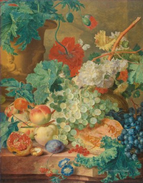 Naturaleza muerta clásica Painting - Naturaleza muerta con flores y frutas 3 Jan van Huysum